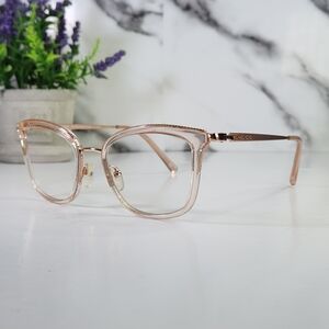 Michael Kors MK Rose Gold Transparent Glasses. Prescription Lenses. Only Frame